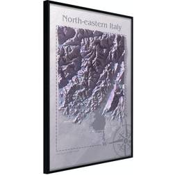 Arkiio Affisch Isometric Map: North-Eastern Italy [Poster] 30x45 Poster